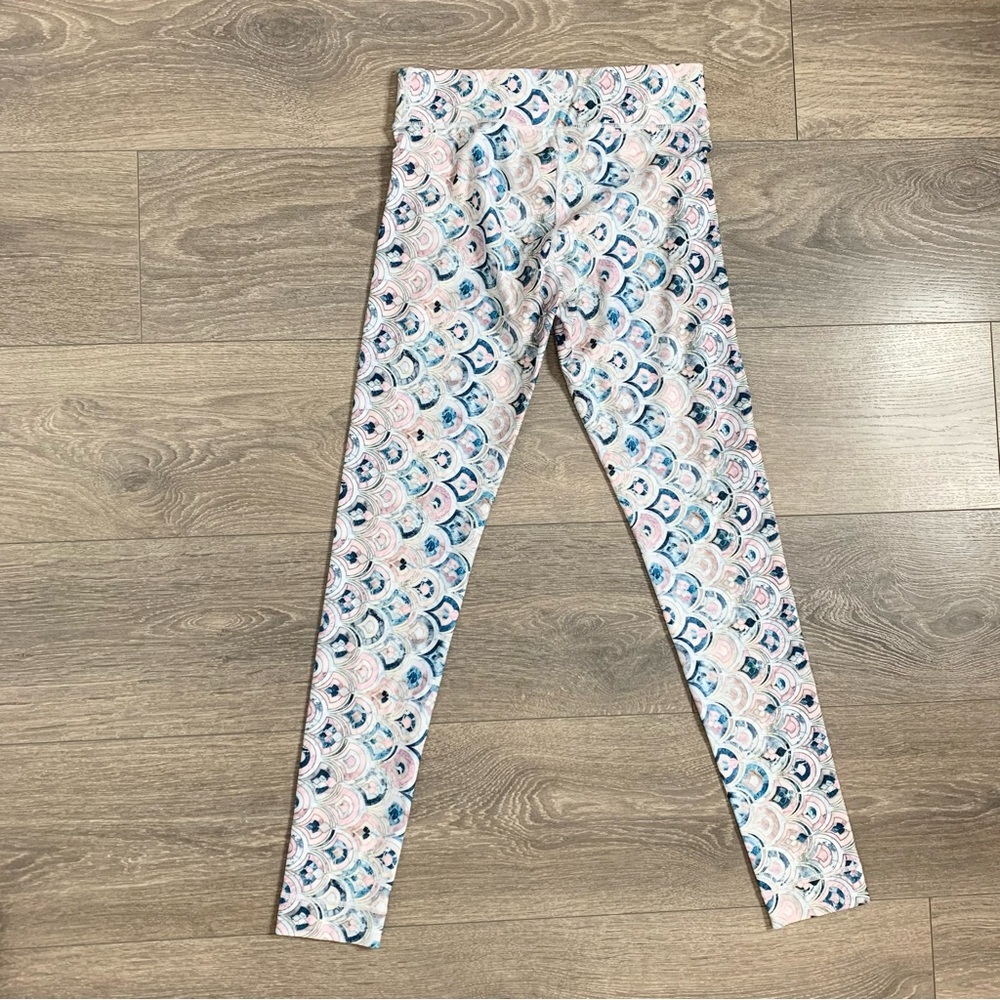 Industry Women's Leggings Print pattern High Rise Waist White Pink Blue Size XS